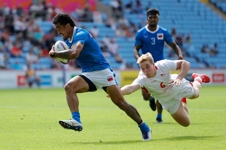 Samoa v England on Day 1 of 2022 Commonwealth Games (Photo: Mike Lee for World Rugby)