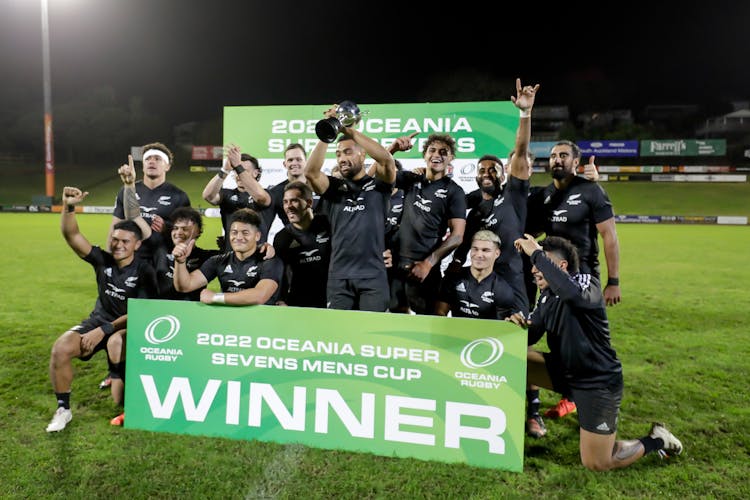 All Black Sevens win 2022 Oceania Rugby Super Sevens  (Credit: Richard Spranger)